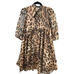 Silk Dolce and Gabbana inspired leopard print dress